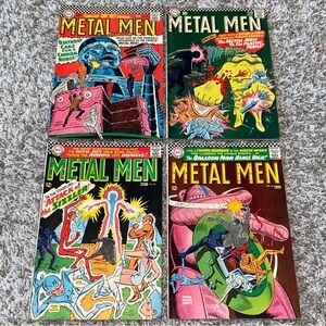 VINTAGE 1966-67 DC COMICS Metal Men Silver Age Comics Lot Of 4ea